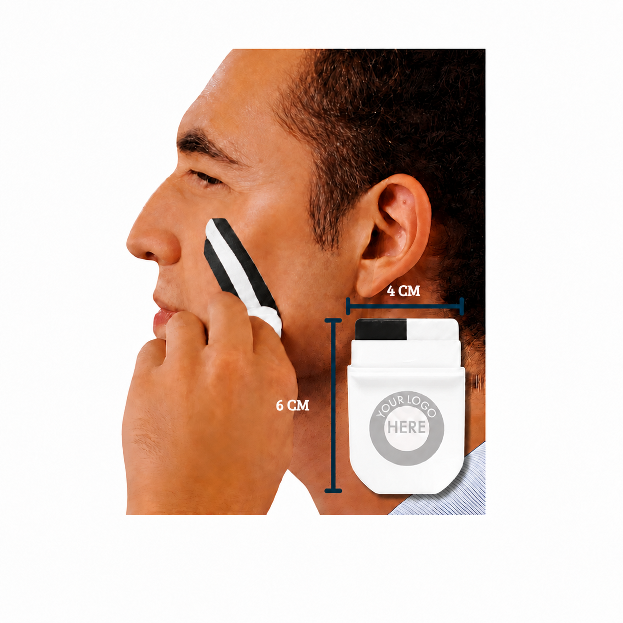 Bastão de Maquiagem Facial para Pintura Artística 0% Álcool - Preto/Branco