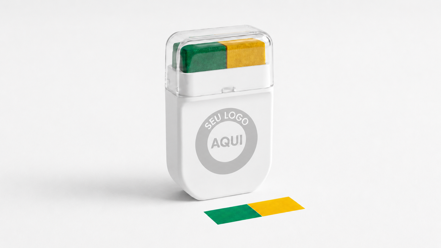 Bastão de Maquiagem Facial para Pintura Artística 0% Álcool - Verde/Amarelo